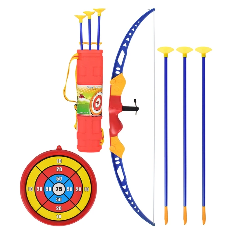 

Genuine High Quality Plastic Simulation Bow Arrow Plastic Soft Sucker Arrow with Target Toy Set for Children Kids (1set)
