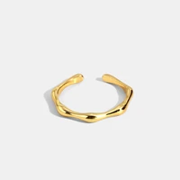 hot brand smooth gold couple ring gold simple ladies men couple wedding jewelry engagement gift open joint ring jewelry