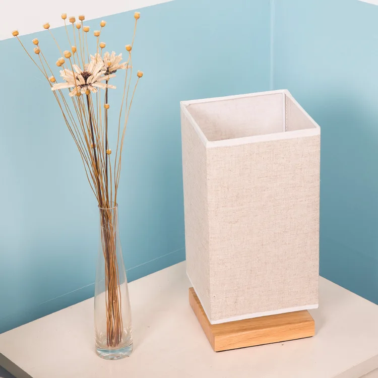 Современный простой льняной абажур основа для настольной лампы из твердой