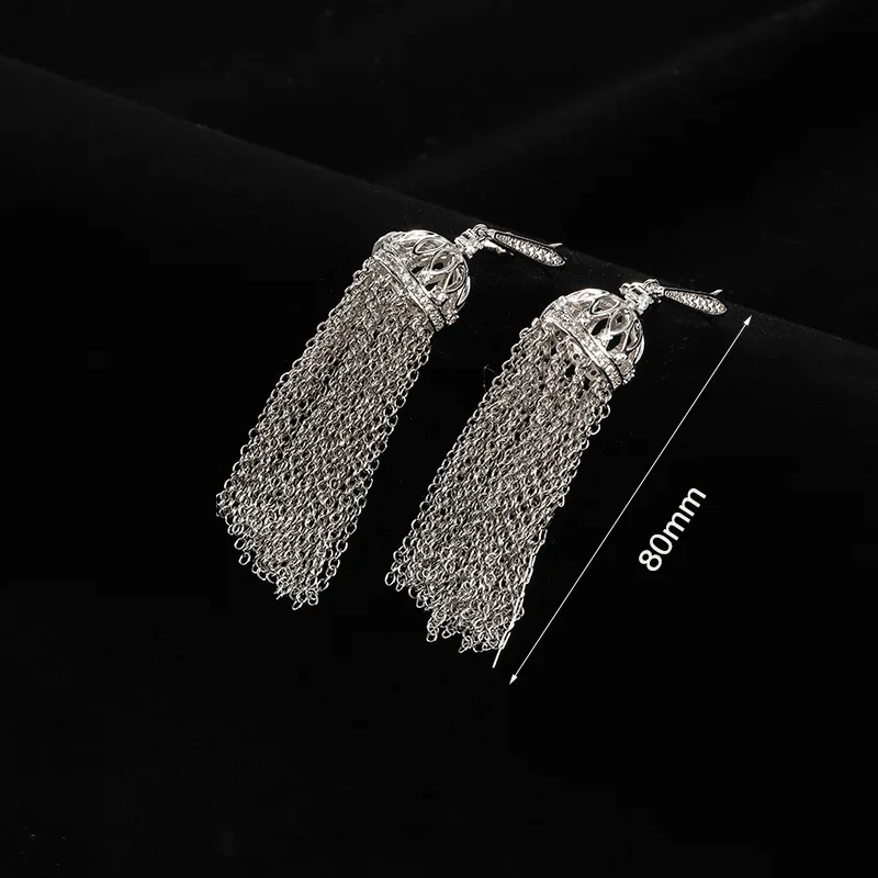 

Simple copper inlaid hollow half crown ball micro-inlaid zircon earrings 210320-05