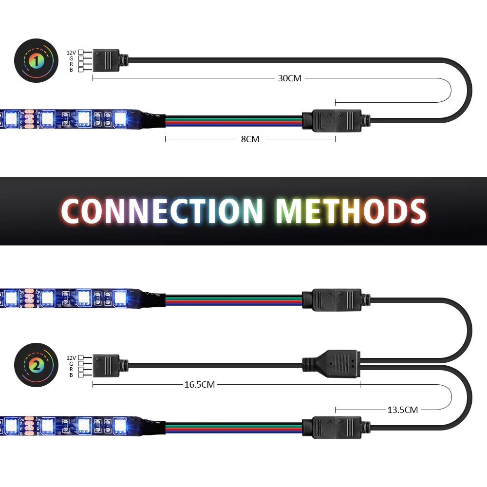 RGB SMD5050 игровая Светодиодная лента для 12В Aura Sync материнская плата управление ПК