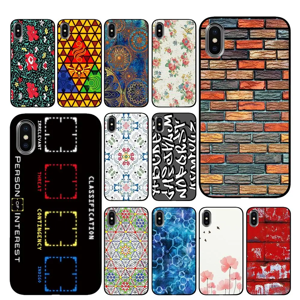 Цветной Настенный арт черный чехол ТПУ для iPhone 5 5S 6 6s 7 8 Plus X XS XR 11 Pro Max | Мобильные