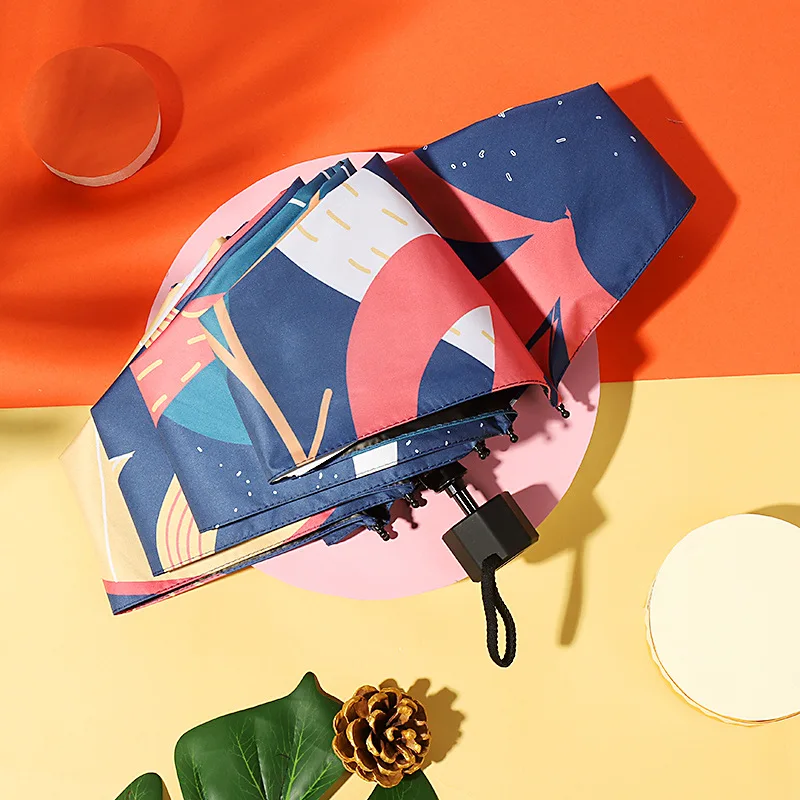 Новые 5 шт/упаковка складной 8K из нержавеющей стали анти УФ Портативный зонтик