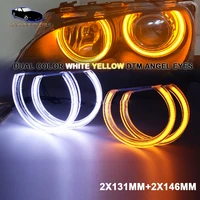 4pcs crystal dtm headlight angel eyes led for bmw e46 coupe e46 sedan e90 e91 non projector halo rings drl auto accessories