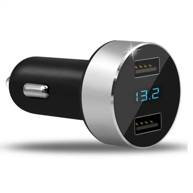 Новый 3.1A устройство для автомобиля с двумя портами USB зарядное со светодиодным