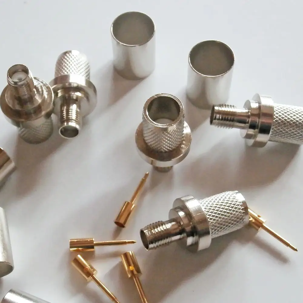 10X шт. Новый RF Coax разъем SMA Гнездовой обжимной для LMR400 RG8 RG213 RG214 RG165 7D FB кабель с