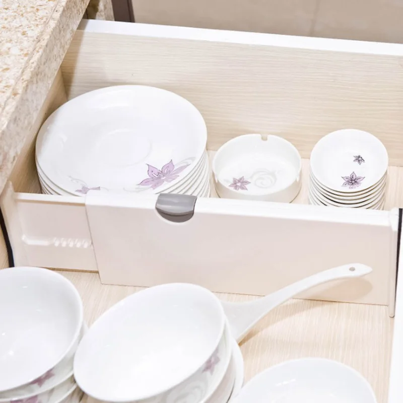4pcs Practical DIY Storage Organizer Drawer Partitions Telescopic Household Partition Creative Spacer Classified Separator Plate | Дом и сад