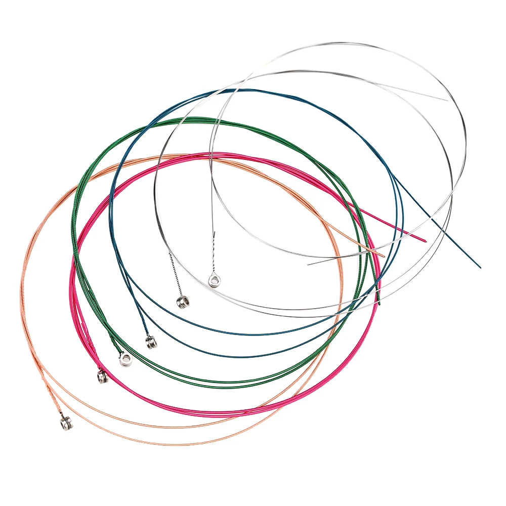 Акустические струны радужной расцветки 6 шт./компл. для акустической и