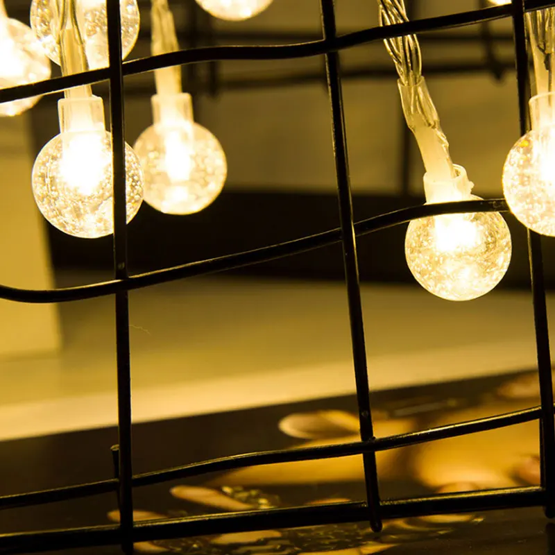 10/20/40LED Bubble Ball Light String Flashing Garland Battery Powered Christmas Lights Holiday Party Wedding Decoration Fairy Li |