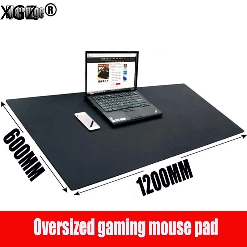 Большой черный игровой коврик для мыши XGZ размер 1200*600*3 мм ПК цифровая