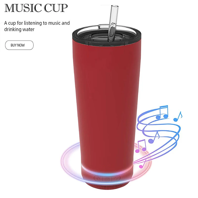 

Bluetooth Music Cup Wine Tumbler with Speaker High Sound Stainless Steel Smart Water Bottle Drinkware Dropshipping