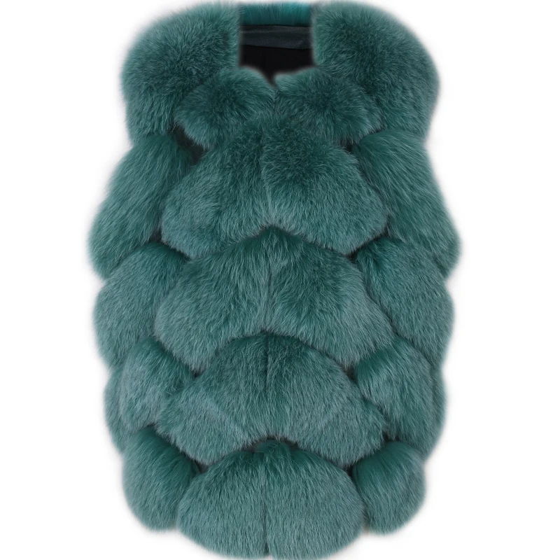 Женский жилет из лисьего меха натурального лисы | Женская одежда