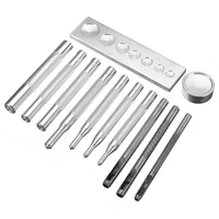 12pcs snap rivet fastener buttons installation tool kit for leather crafts hand punch tool set diy material accessories