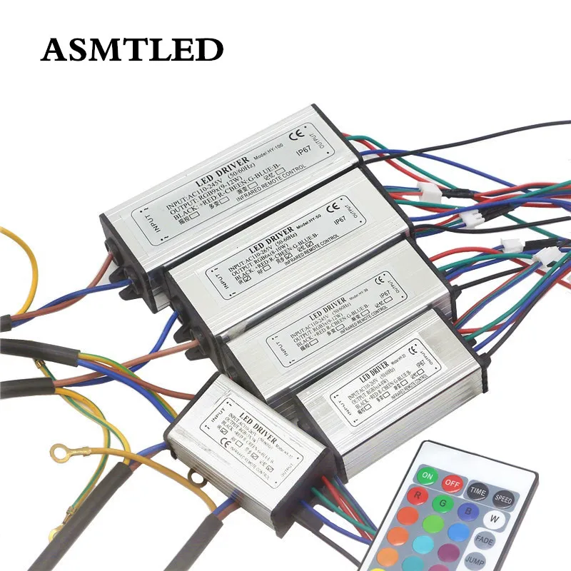 ASMT светодиодный 10 Вт 20 30 50 100 RGB водонепроницаемый IP67 высокий драйвер AC110 245V вход