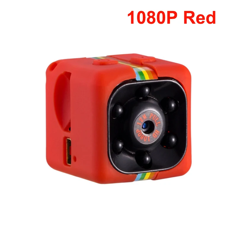 1080P red SQ11 Спортивная мини-камера, мини-камера 1080 P, видеокамера, Спортивная инфракрасная камера ночного видения, автомобильная Цифровая видеокамера - Цвет: 1080P red