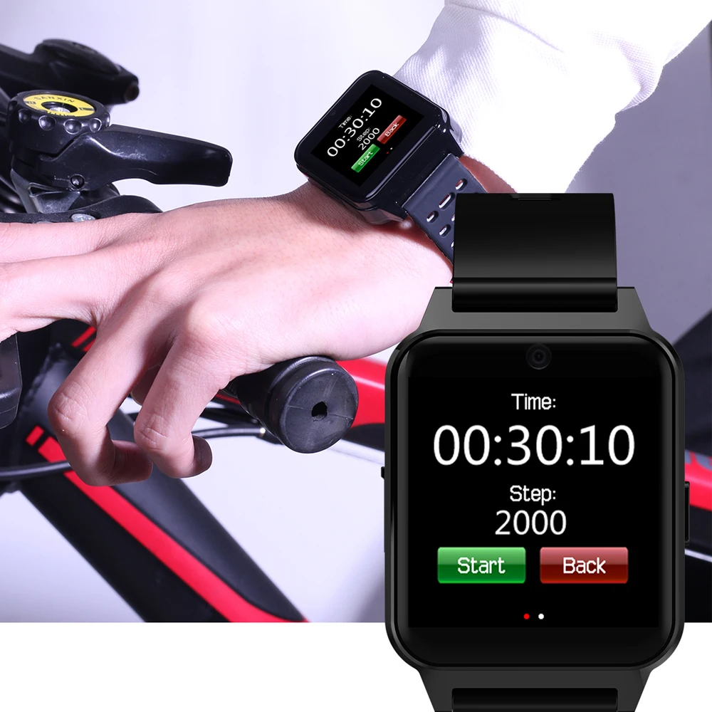 Смарт-часы Bluetooth телефон 1 54 дюймов сенсорный экран поддержка Micro SD карт sim-карт