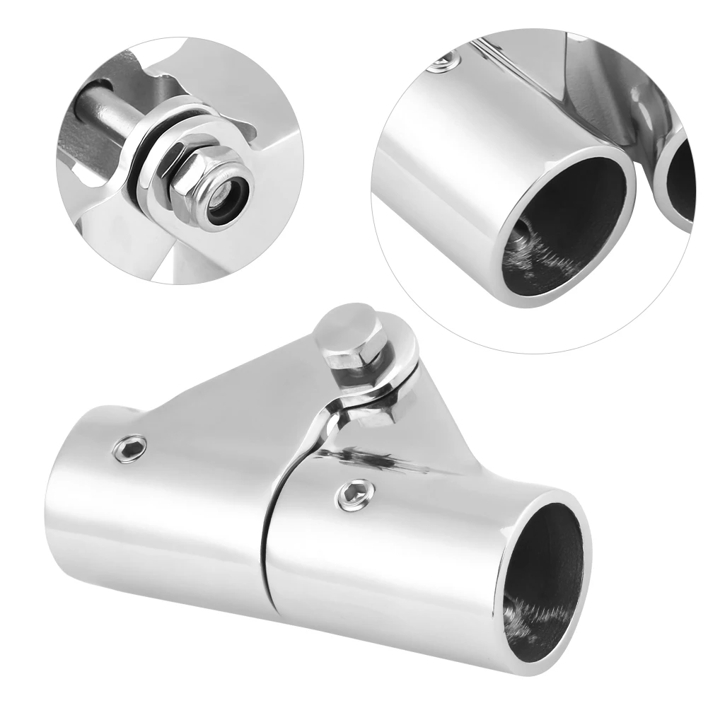 Stainless Steel Folding Swivel Connector Boat Rail Tube Pipe Fittings For Marine Yacht Accessories 22mm/25mm |