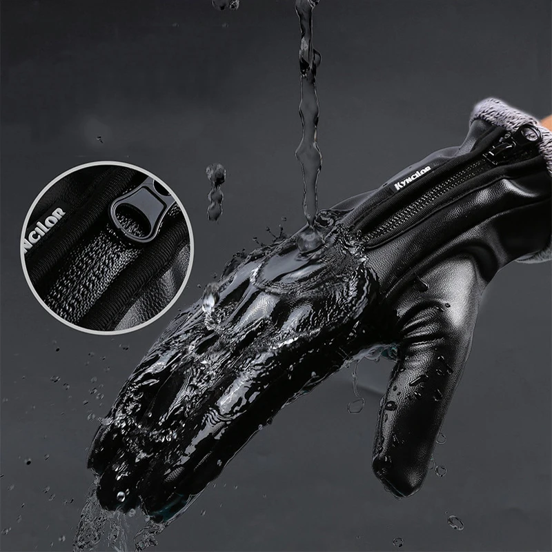 Зимние мотоциклетные перчатки для мужчин теплые водонепроницаемые уличные