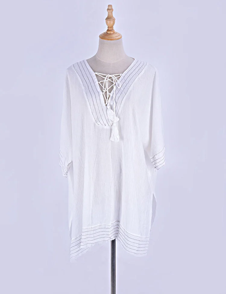 

Women Beachwear Summer SwimwearWomen Dresses Beach Blouse Jacket Long Top Pareos Bikini Blouse Robe Beachwear