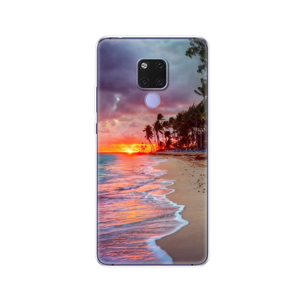 Чехол для Huawei Mate 20 Pro прозрачный мягкий силиконовый чехол телефона X защитный с
