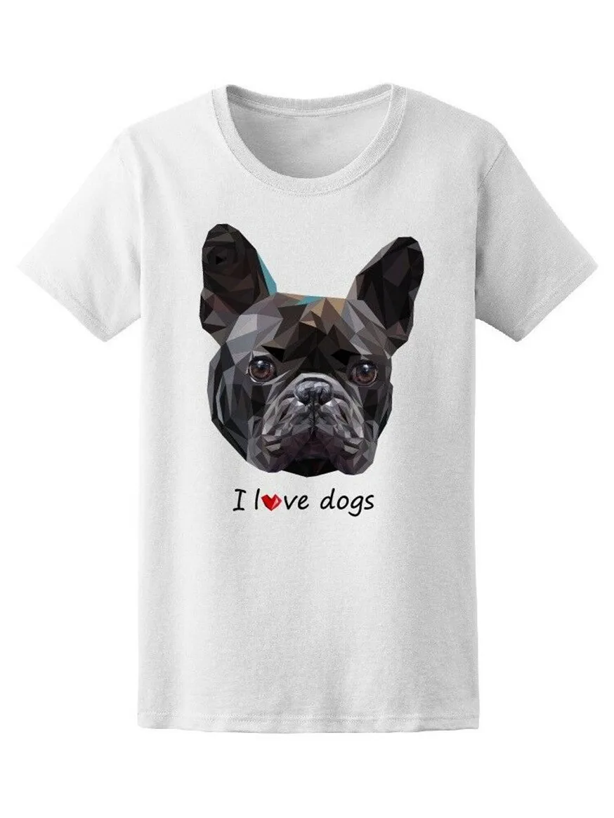 Dog Cute Bulldog French Women's Tee изображение от New Unisex Funny tops tee shirt|Мужские футболки| |