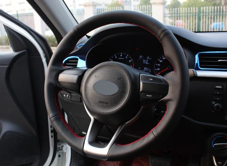 Черный кожаный чехол ручной работы для Kia Rio K2 Picanto 2017 Morning | Автомобили и мотоциклы