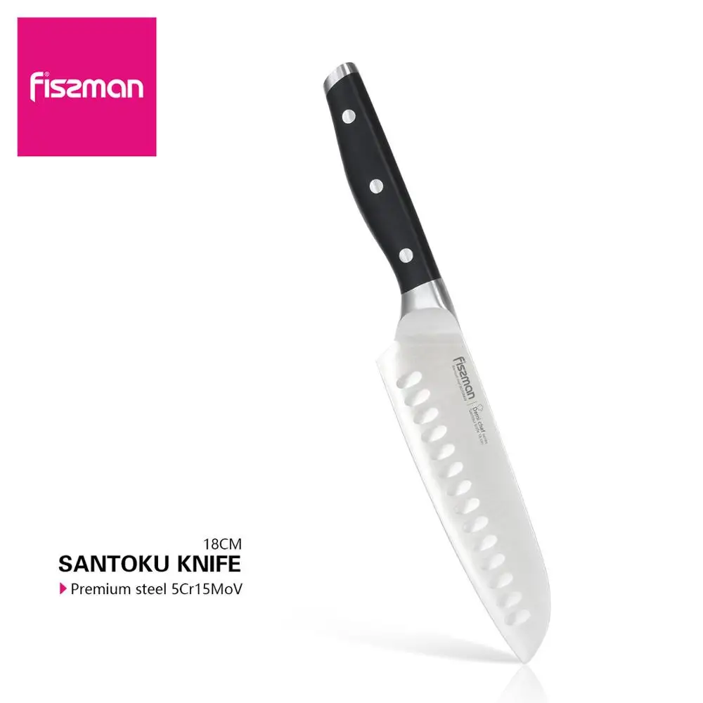 FISSMAN 7 дюймов Santoku Ножи Деми шеф повар серии Пособия по немецкому языку Сталь Кухня