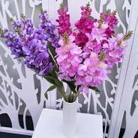 3pcs simulation hyacinth delphinium artificial flower decorative home living room wedding flower wall photo props fake plants