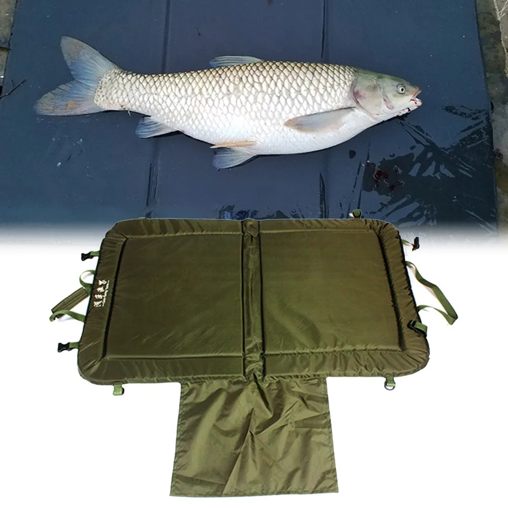 

Fish Unhooking Mat Carp Fishing Landing Mat Fishes Care Pad Protection Tackle With Straps Foldable Waterproof Pesca Iscas Tools
