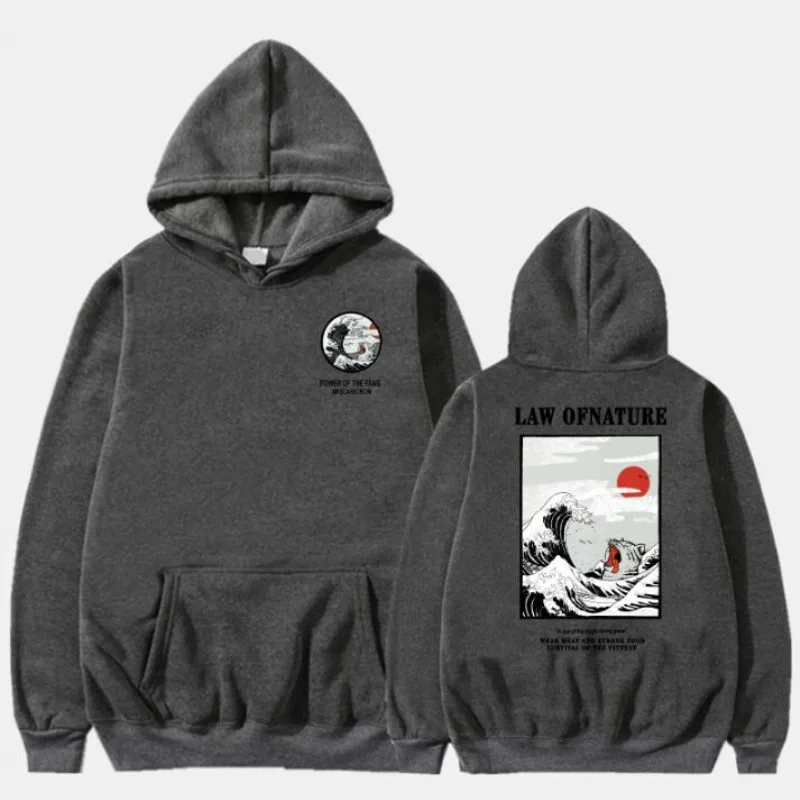 

2020 Hip Hop Winter Fleece Mens Hoody Japanese Funny Cat Wave Printed Hoodies Sweatshirt Men Women Casual Sweatshirts Streetwear