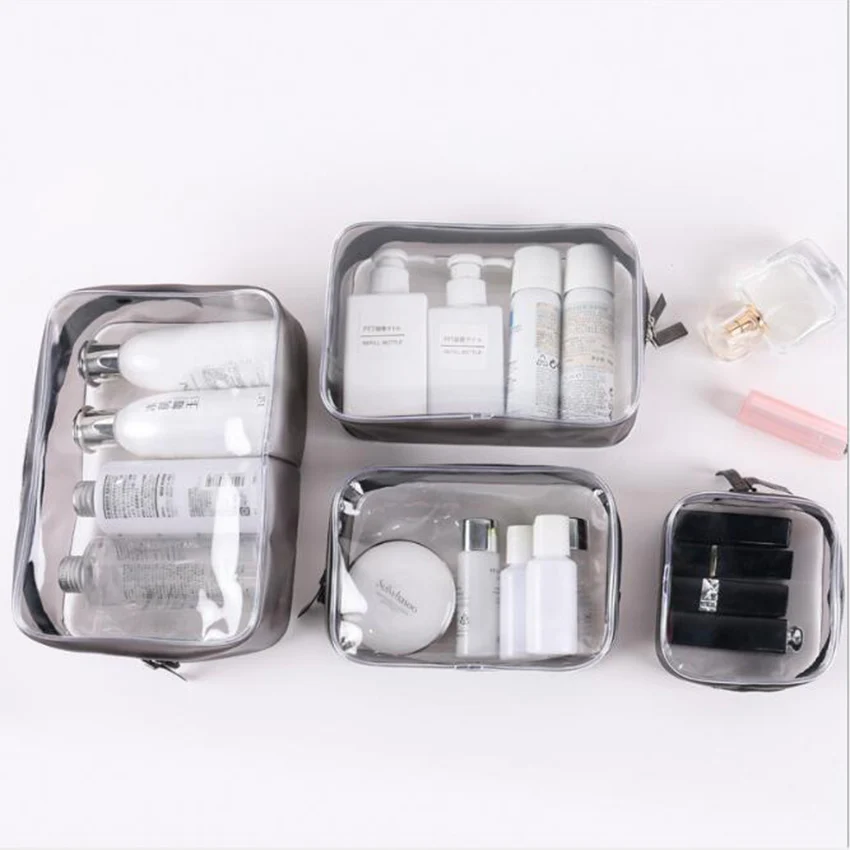 Прозрачные водонепроницаемые косметички чехол для хранения туалетных