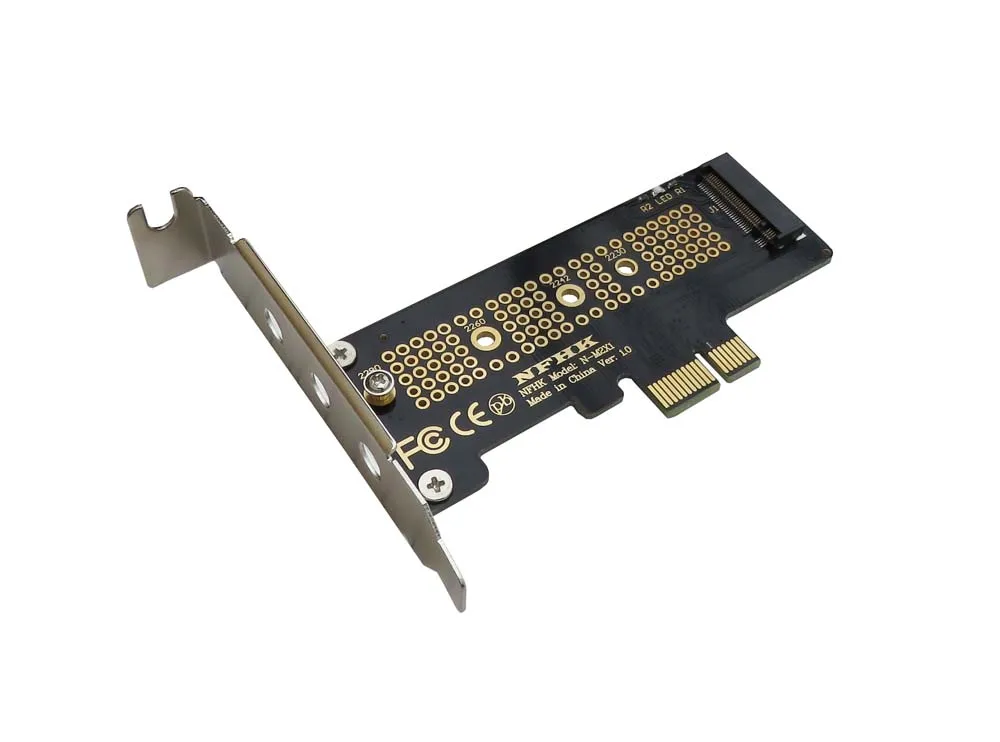 NVMe PCIe M.2 NGFF SSD на PCIe x1 адаптер карта PCIe x1 на M.2 карта с кронштейном