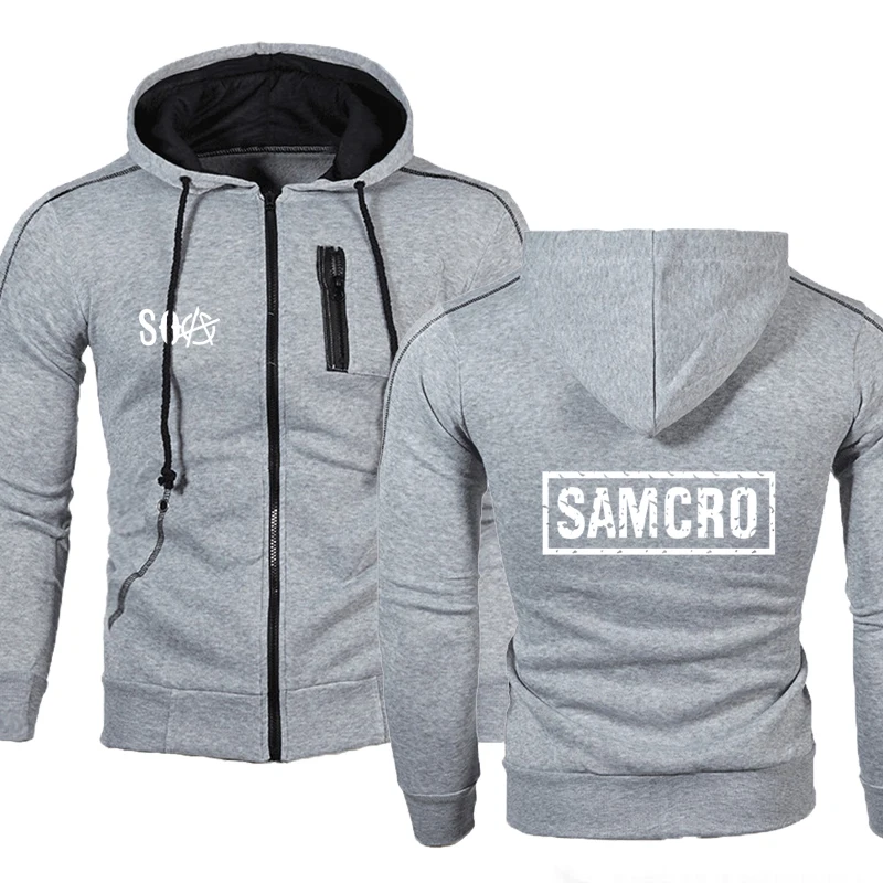 Мужская спортивная одежда SOA Sons of анархия the child new Fashion SAMCRO худи на молнии