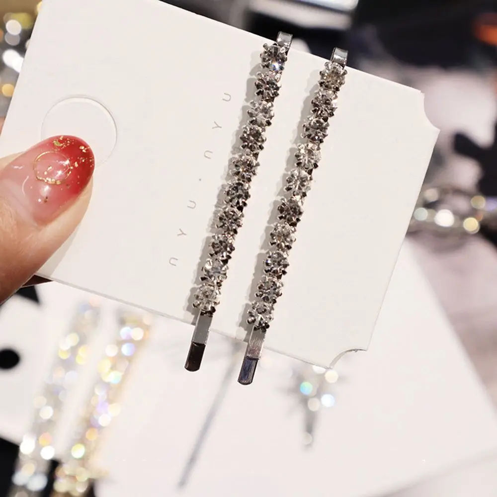 Заколки для волос с блестящими кристаллами 2 шт./компл.| |