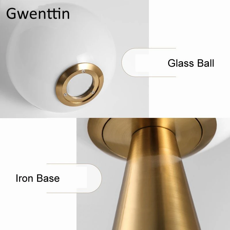 Современные стеклянные шариковые настольные лампы для спальни гостиной