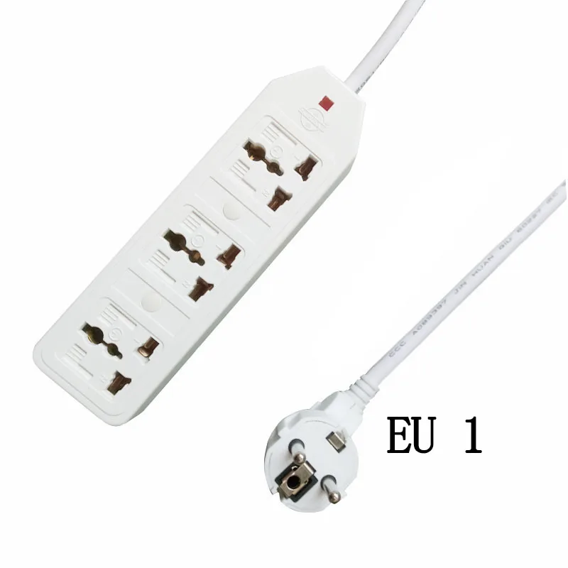 EU1 plug Новые путешествия адаптер Eu Us Au штепсельная розетка стандарта Великобритании Универсальный адаптер переменного тока в постоянный ток на выходе Мощность полосы Многофункциональность удлинитель 0,5/1/1,5/2/3/5 м кабель - Цвет: EU1 plug