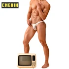 Мужские трусы с U-образным вырезом, серые трусы, бикини, джоки, сексуальное нижнее белье для мужчин, гей-трусы, AD314