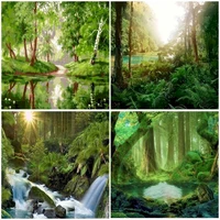 40x50cm diy oil painting by numbers natural forest green landscape on canvas drawing picture adults painting handpainted decor