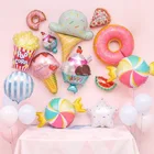 Милый пончик Конфеты Мороженое леденец фольгированные шары для украшения дня рождения Детские Подарки для девочек