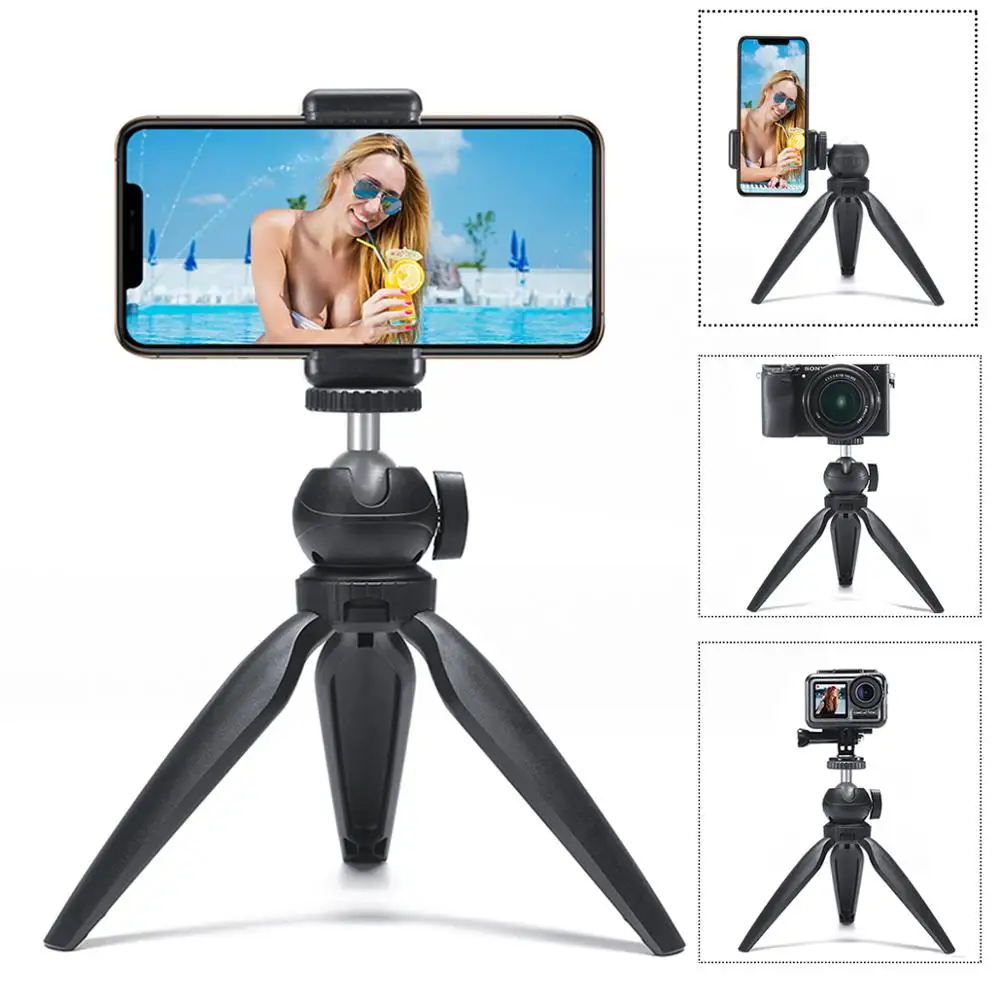 

Портативный мини-штатив с вращающейся на 360 градусов шаровой головкой, Трипод для телефона Vlog, селфи-Палка для iPhone, Huawei P30 Pro, GoPro Hero 7/6/5