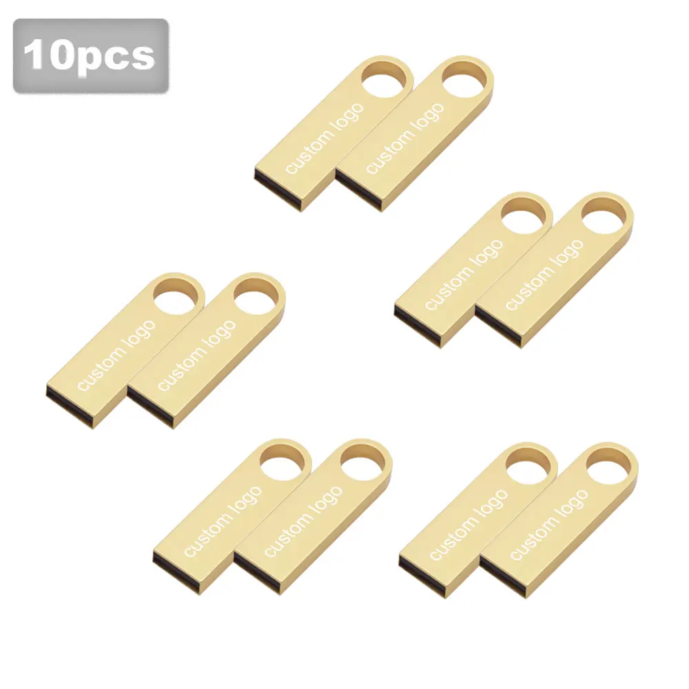 10 шт./лот карта памяти простой металлический USB флэш-накопитель 2 0 4 ГБ 8 16 32 64