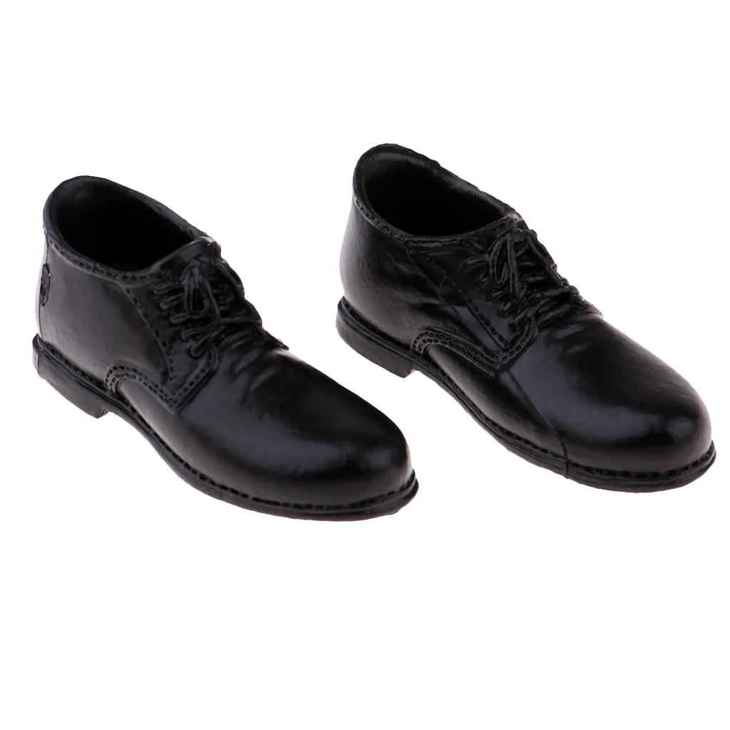 

1/6 Male Black Leather Shoes for 12'' Kumik CG CY Accessory