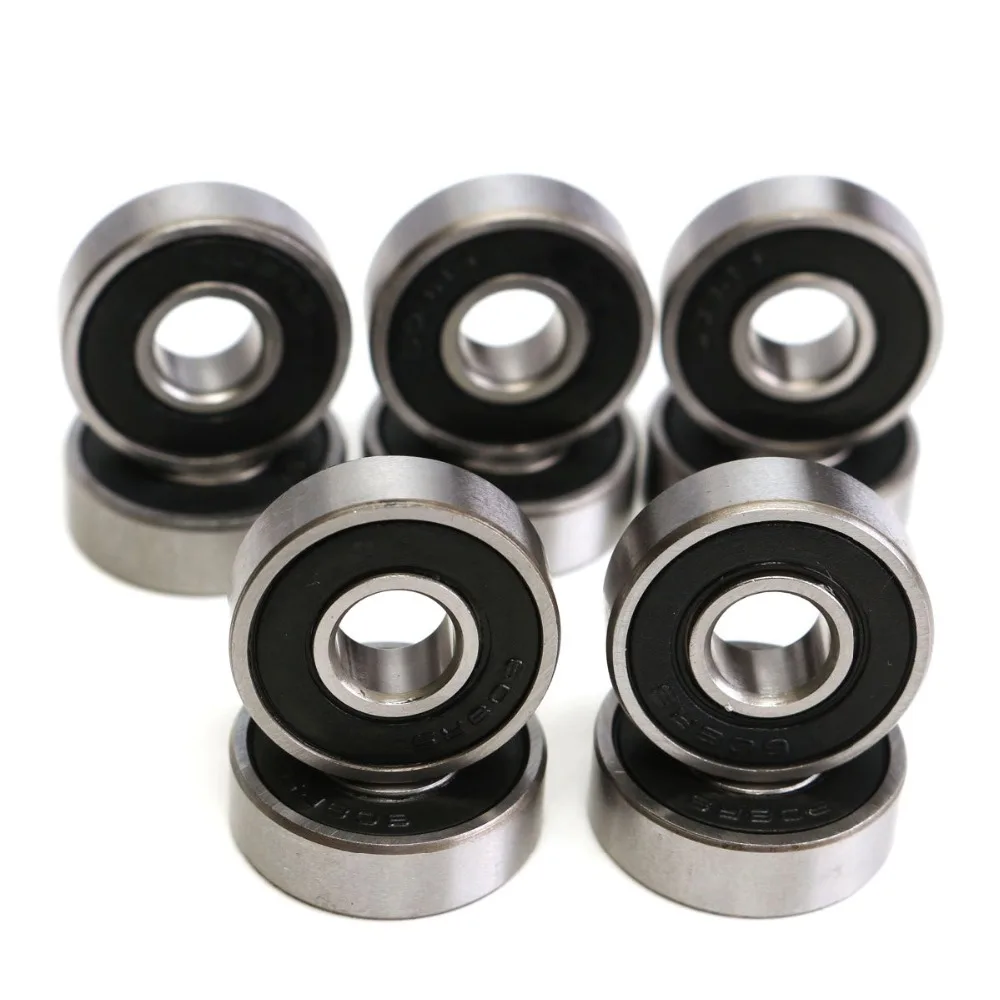 10 шт ABEC-5 608 2RS Подшипник 8*22*7 мм скейтборд колеса Подшипники миниатюрный скейт ролик 608-2RS 608 RS