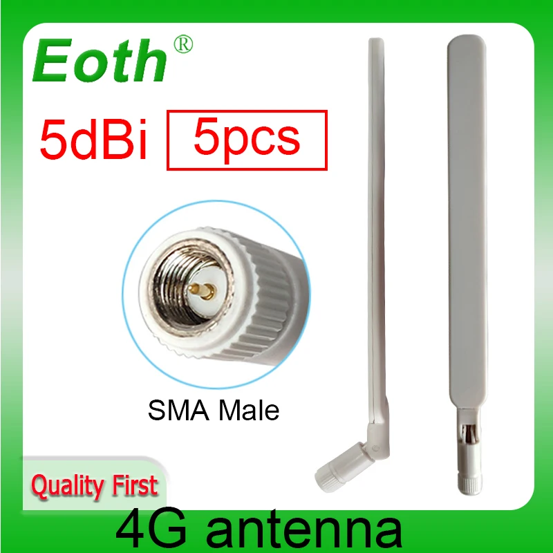 Eoth 5 шт. 4G lte Антенна 5dbi SMA Штекерный разъем антенна маршрутизатор внешний ретранслятор антенна беспроводного модема