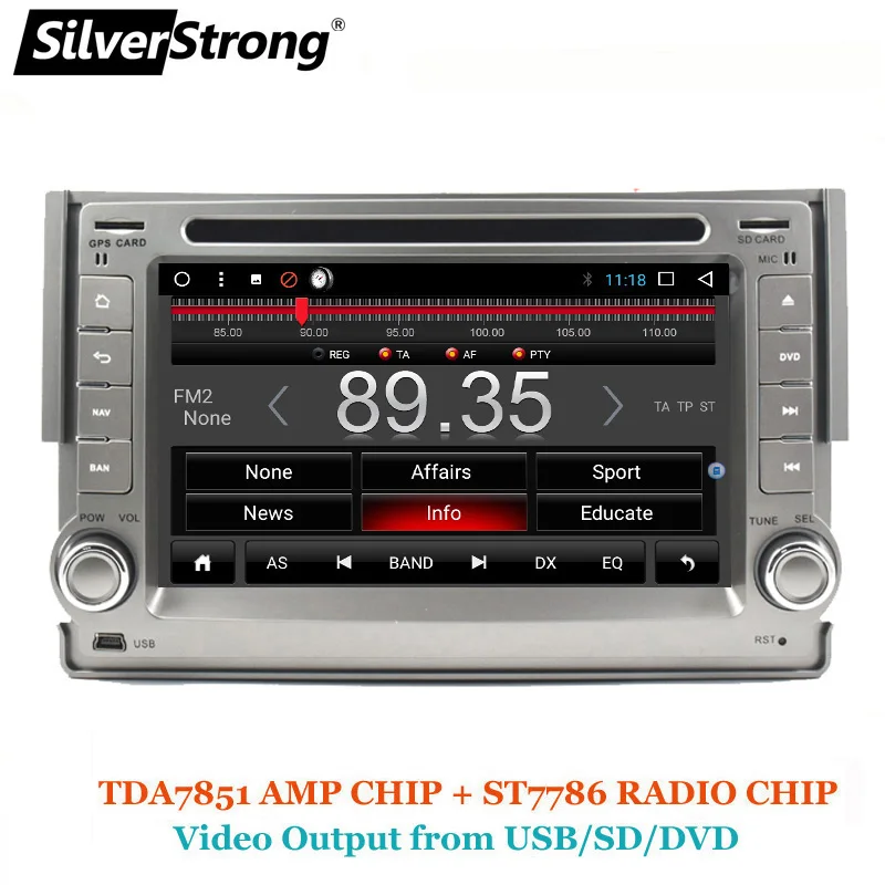 SilverStrong Android автомобильный Радио DVD 2Din для hyundai H1 STAREX T8 Android 32 Гб rom Navitel Android DVD gps