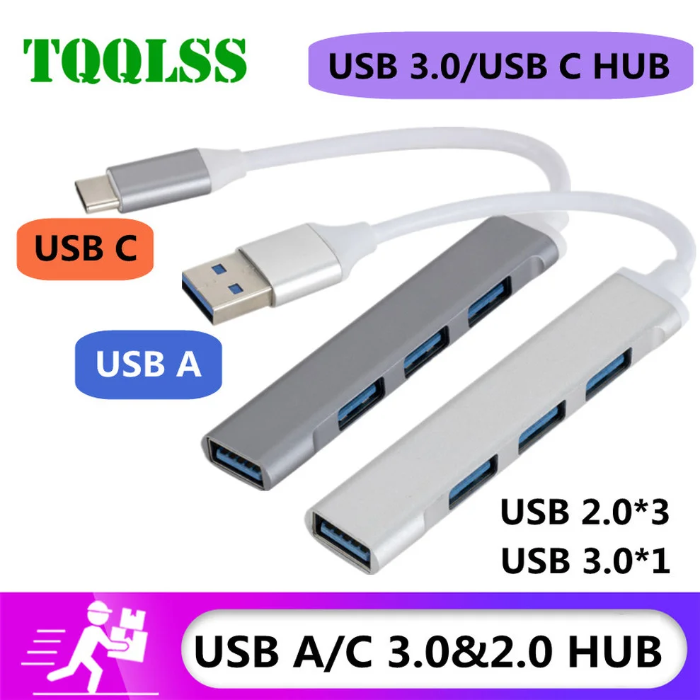 

USB 3,0 концентратор 3,0 Type C 3,1 4 порта мультиразветвитель адаптер OTG для Lenovo Xiaomi Macbook Pro 13 15 Air Pro Компьютерные аксессуары для ПК