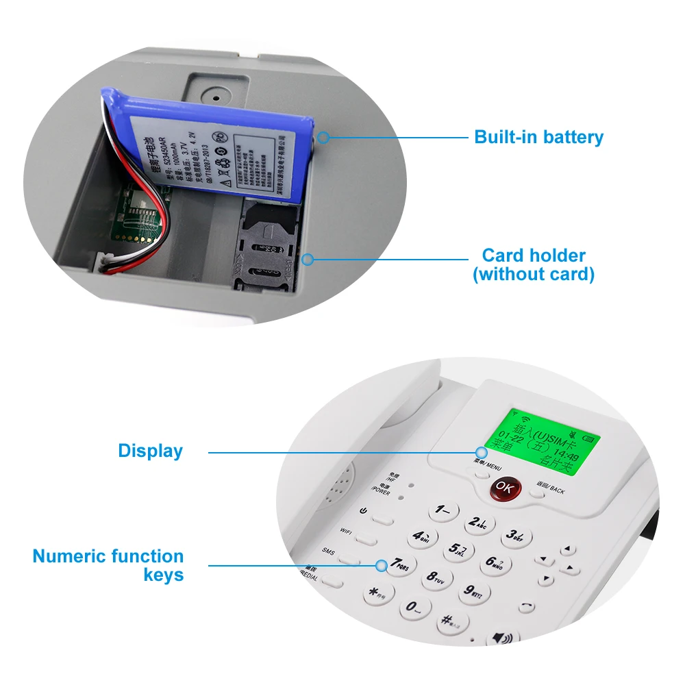 edup 4g wireless phone router cpe wifi hotspot gsm voice call desk telephone landline with lan sim card slot for small shop use free global shipping