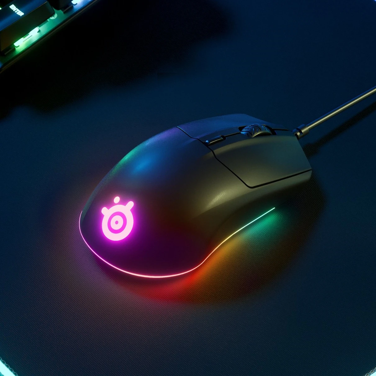 Новинка игровая мышь steelseries Rival 3 8500 ИК призма RGB световые эффекты легкая проводная
