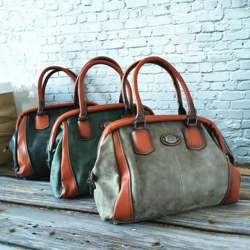 2020 женские кожаные сумки высшего качества винтажная вместительная сумка на