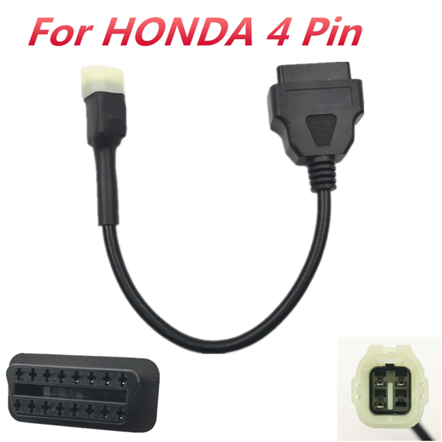 4 контактный диагностический считыватель кодов OBD2 Кабель адаптер для HONDA